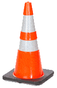 Traffice cone with Reflective Collars
